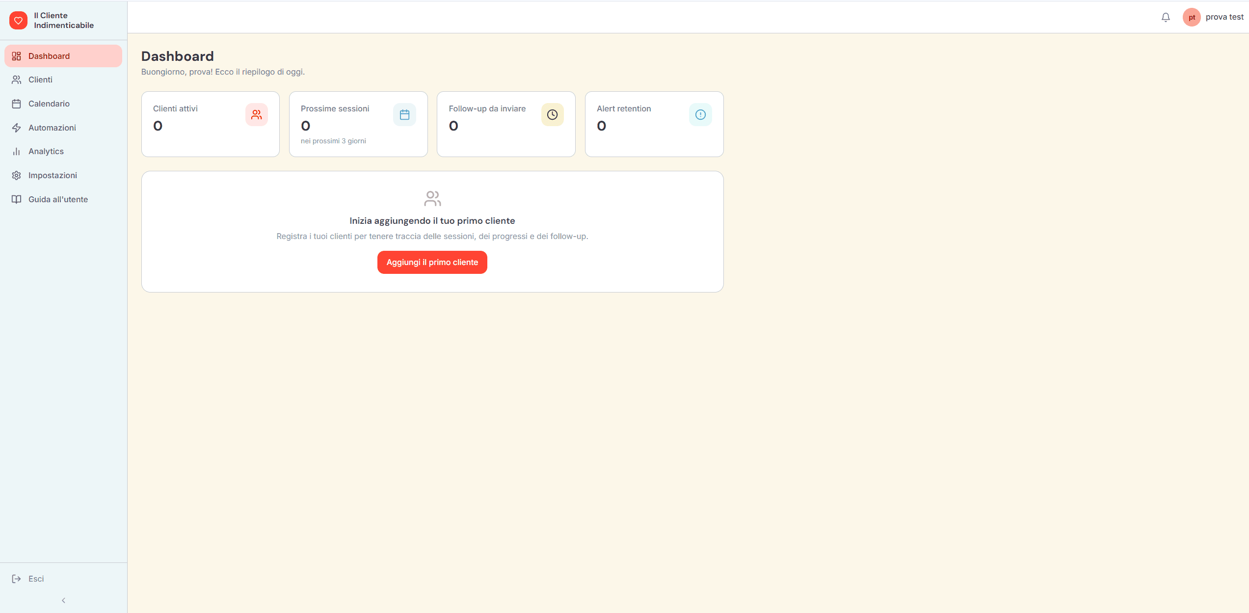 Concept visualization: follow-up guidato via WhatsApp ed email
